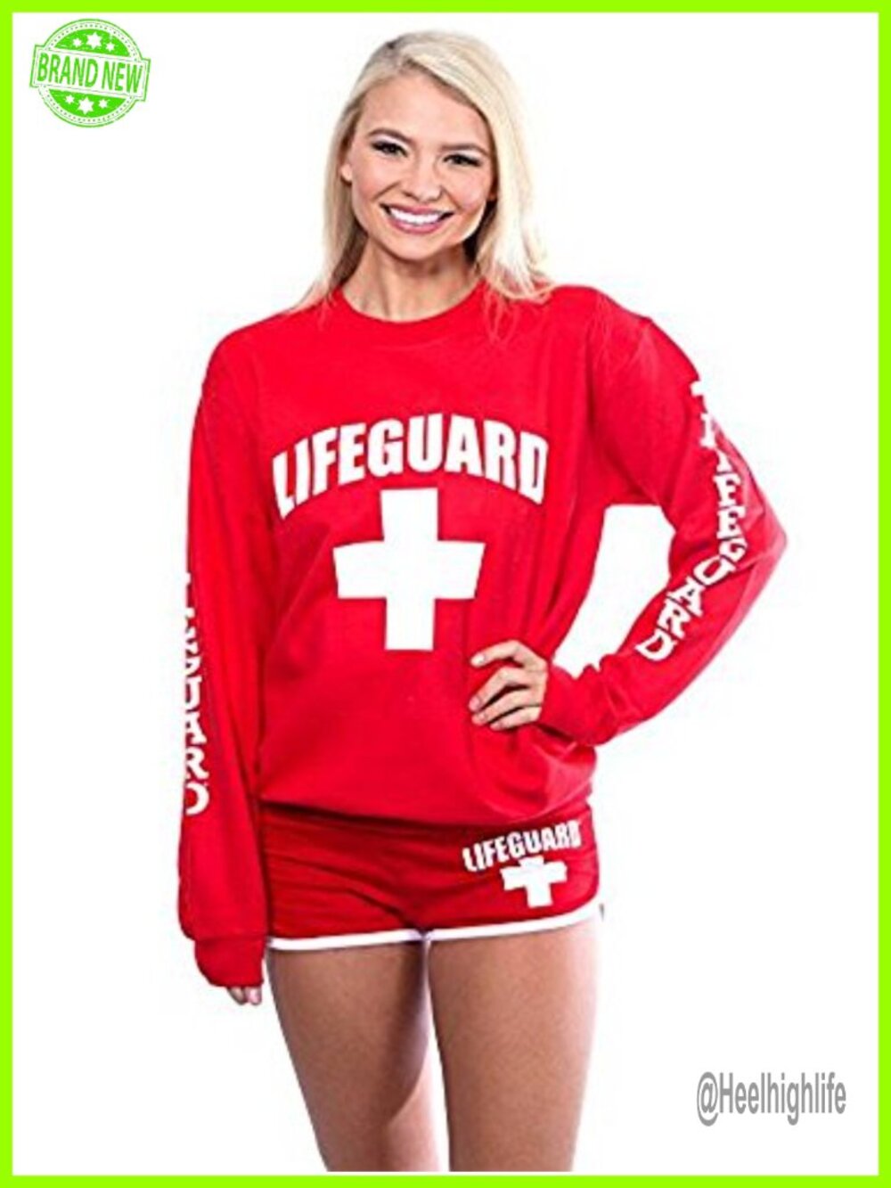 Lifeguard Crew Neck Sweatshirt Long Sleeve Pullover